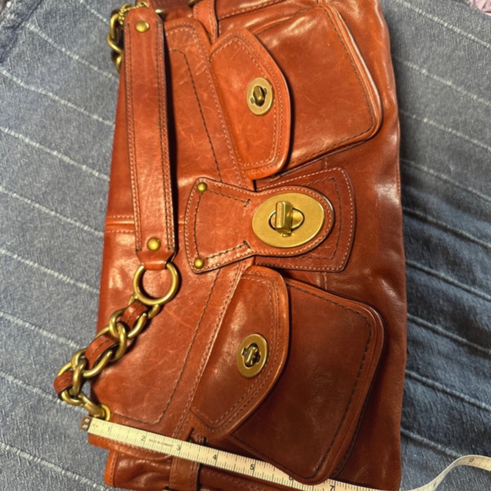 Vintage Coach 65th anniversary legacy Leigh cognac leather satchel - Picture 8 of 15